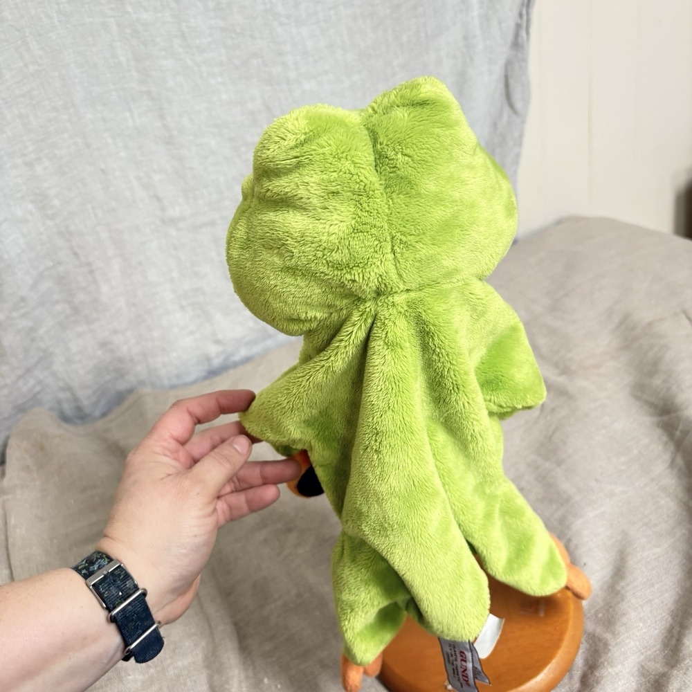 Vintage GUND "Fly on the Wall" Frog Hand Puppet Frog Puppet Jim Henson Style - Picture 6 of 7